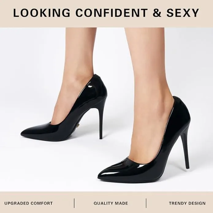 Shiny Black 4inch Pumps