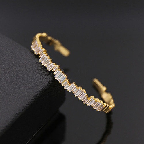 Bonjour Bracelet La French Natural Baguette Setting - Goldy