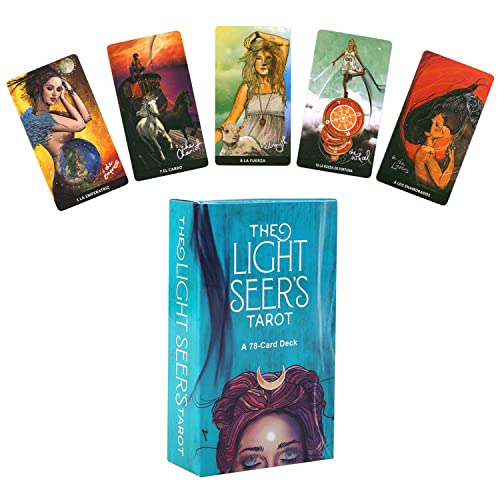 Tarot Cards for Beginners, 78 Tarot Deck and Oracle Deck, The Light Seer's Tarot Cards with Meanings on Them and Tarot Cards with e-Guide Book Great Gift for Friend or Family - The Light Seer