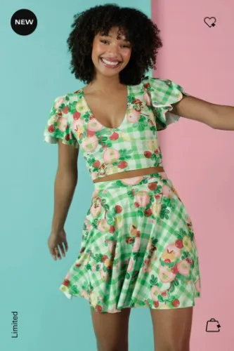 Gingham Apple Skirt & Top | Black Milk