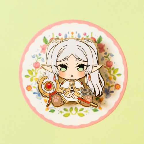 Frieren Himmel Fern Stark Plush Hard Enamel Pin - Frieren (Backorder) / [A Grade] / Locking Clasp