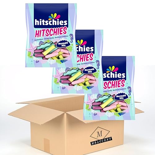 Hitschies 3x Mermaid Mix 3x 125g (375g) by MBaccent + MBAccent Versandschutzpackung