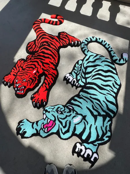 Tiger rug tufted custom