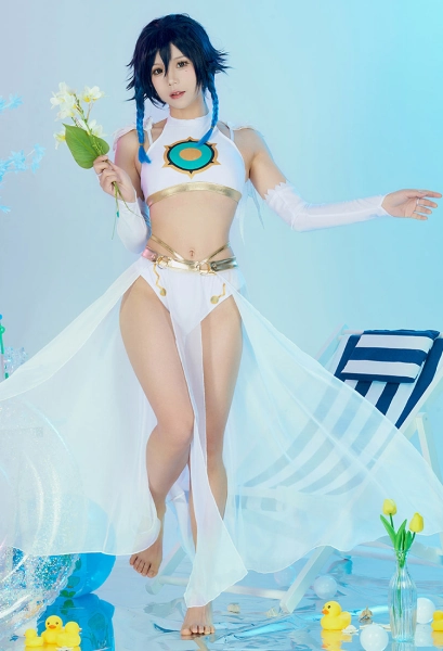 Venti Windrider Derivative Bikini Set Badeanzug Neckholder Top und Shorts Zweiteiliger Swimsuit mit Ärmeln und Wickelrock