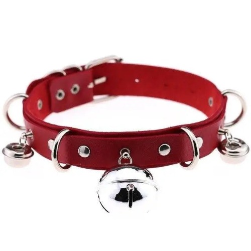 Gorgeous Bell Collar Inspired by Neko Cosplay Culture - Red