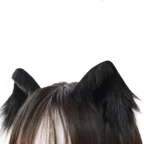 Furry Fox and Neko Cat Ear Hair Clips in Four Colors - Black