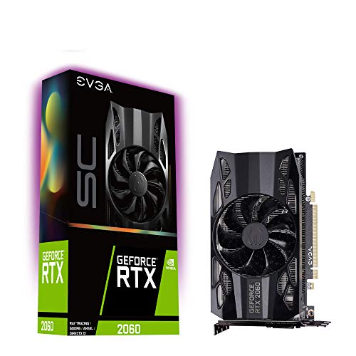 EVGA GeForce RTX 2060 SC GAMING, 6GB GDDR6, HDB Fan Graphics Card 06G-P4-2062-KR - SC Gaming - Fan - Single Fan
