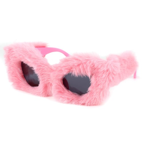 Fun Fuzzy Pink Sunglasses 