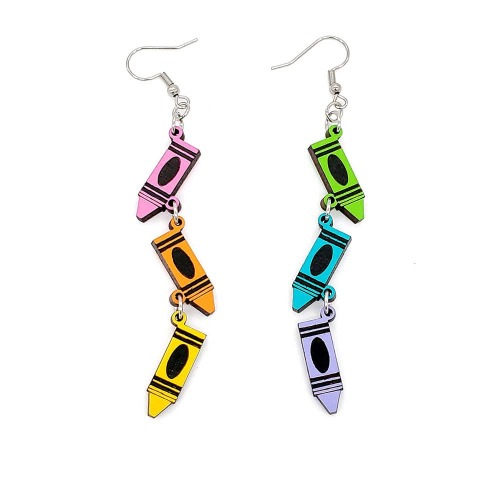 Fun Crayon Earrings 