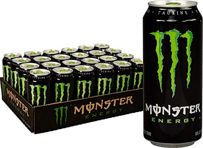 Monster Energy Drinks Energy Green Flavour Discounted Price 24 Cans Pack All Flavours Fast DELIvery 500ml - Energy Green - 500 ml (Pack of 24)