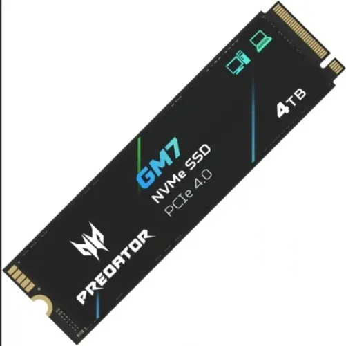 Acer Predator GM7 4TB SSD: M.2, Gen 4 x4 NVMe 2.0, 7400 MB/s, wewnętrzny