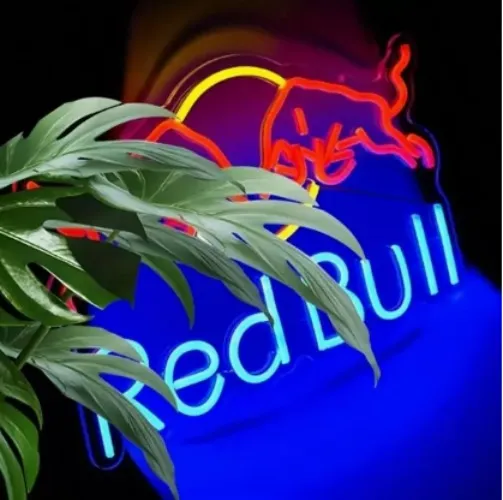 Neon Red Bull Sign