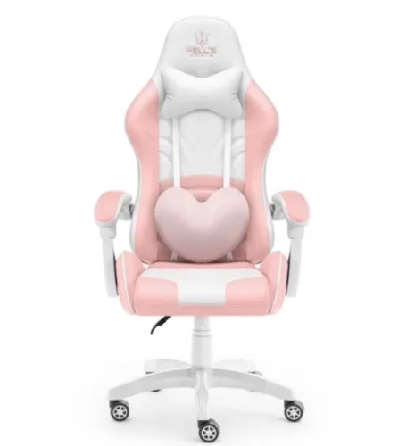  Hell's Gaming Chair Rainbow Pink-White
