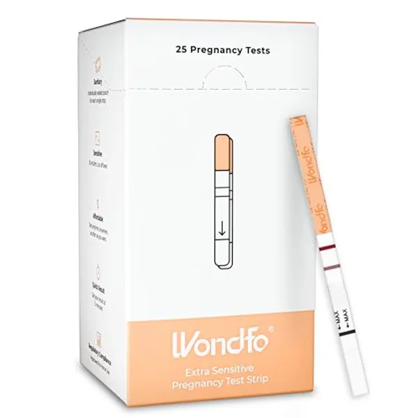 Wondfo Early Result Pregnancy Test Strips - Get Results 6 Days Sooner Than Missed Period-Sensitive and Accurate HCG Testing Kit at 10 MIU/ml Cut-Off -[25 Packs]