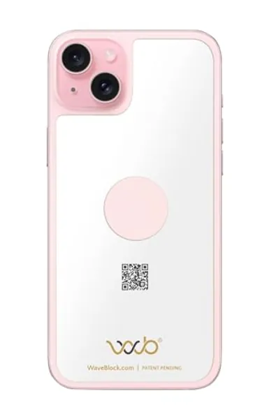WAVEBLOCK EMF Blocker for Cell Phone - Made for iPhone 15 PRO - The Only Patented Real Scientifically Backed Lab-Tested 5G-Shield EMF Reduction Sticker, USA Made, Protect Yourself & Loved Ones White