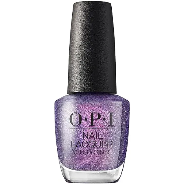 OPI Nail Lacquer Nail Polish | Opaque Light Blue Purple Shimmer Chip Resistant Nail Polish | Vegan, Fast Drying, Streak Free - Leonardo's Model Color