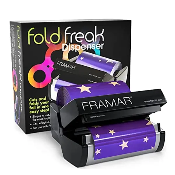 Framar Fold Freak Foil Dispenser for Aluminum Foil, Hair Foils (Cuts and Fold's Hair Foil)