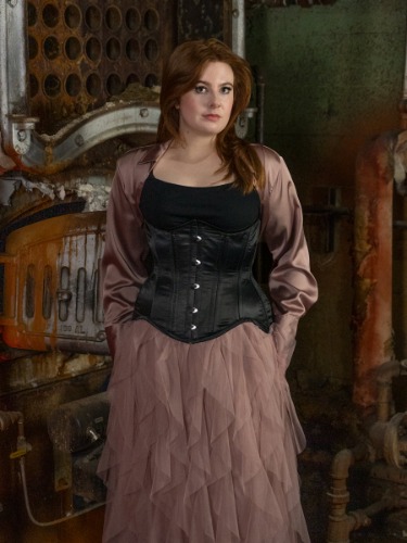 Satin Extreme Curve Longline Underbust Corset : CS-479 | 32 / Black