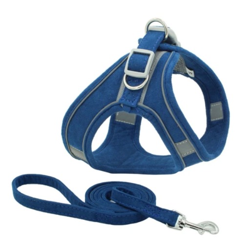 Pet Adjustable Reflective Chest Harness - BLUE / S