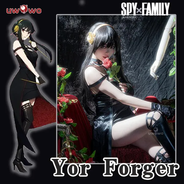 【Auf Lager】Uwowo Anime Plus Size Costume Spy x Family: Yor Forger Assassin Thorn Princess Dress Cosplay Costume | L