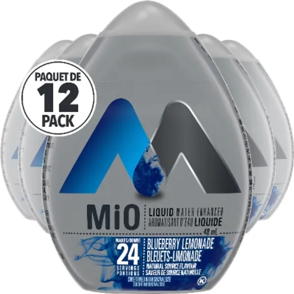 MiO Liquid Water Enhancer, Blueberry Lemonade, 48mL (Pack of 12)
