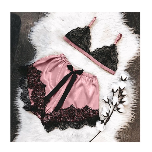 seductive Underwear Pajamas Plus Size Lingerie - XXL / Pink