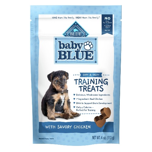 Blue Buffalo Baby BLUE Training Treats Natural Puppy Soft Dog Treats, Savory Chicken 4-oz Bag - 