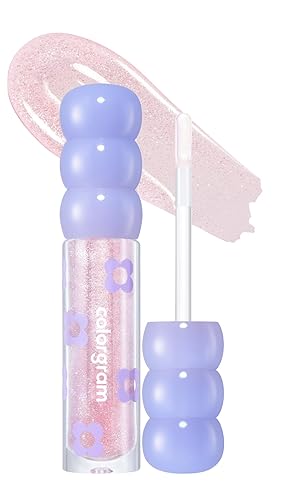 COLORGRAM Fruity Glass Tint #1004 Pink Gloss | Hydrating Lip Gloss for All-Day Wear | Long Lasting Moisturizing - 13 Shy Pear