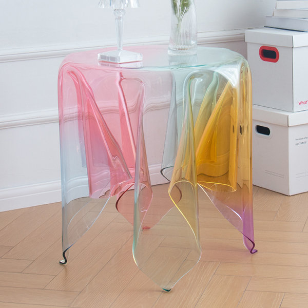 Colorful Side Table - Acrylic - 2 Size Options  from Apollo Box