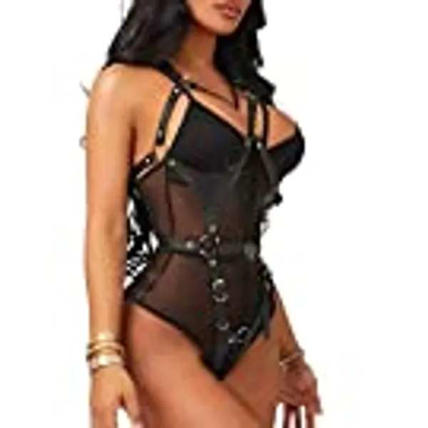 Punk Leather Body Belt Suspenders Lingerie Gothic Garter Belts Party Halloween Body Chain Accessories for Women and Girls