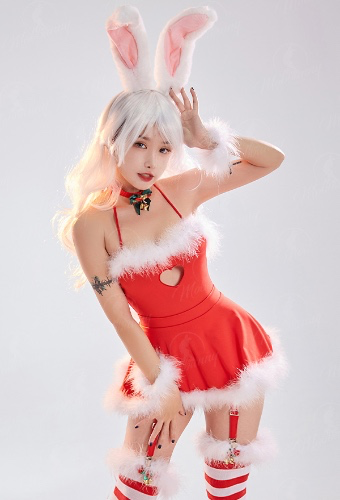 Christmas Bunny Girl Lingerie Set