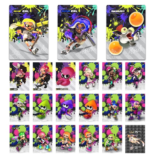 amiinfc 20 Pcs NFC Cards for Splatoon 3, Tiny Size, Compatible with Switch - 