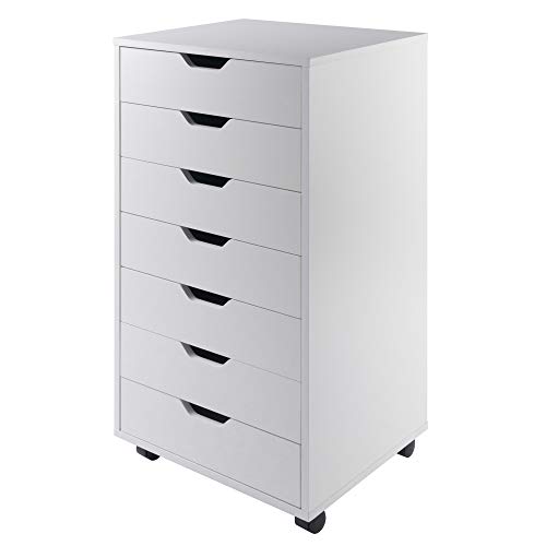 Winsome Wood Halifax Cabinet for Closet/Office - White - 7 drawer