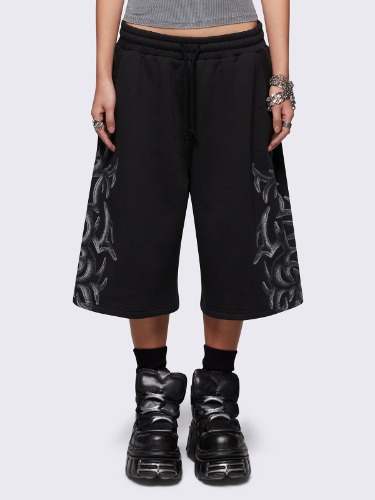 Gritty Sweat Shorts | L / Black