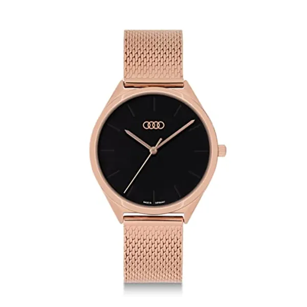 Audi collection 3102200400 Armbanduhr Damen Uhr, roségold/schwarz
