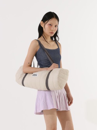 MUSINSA | CHEATING OYSTER DUFFLE BAG / MAROON (duffle padded bag beige)