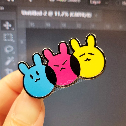 CMYK Bunnies Enamel Pin