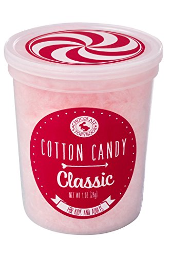 Chocolate Storybook Gourmet Handspun Cotton Candy - Classic Pink Flavor - 1.75 ounce Container - Pink Classic - 1 Ounce (Pack of 1)