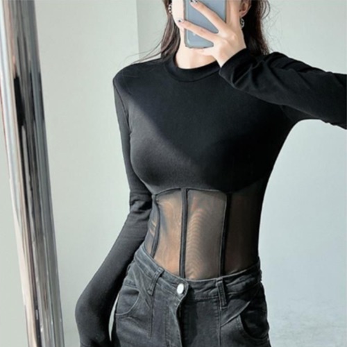 Goth 'Alive' Black Alt Slim Top - Black / L