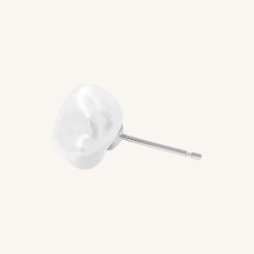 Keshi Pearl Studs - Stone of Potential | SILVER