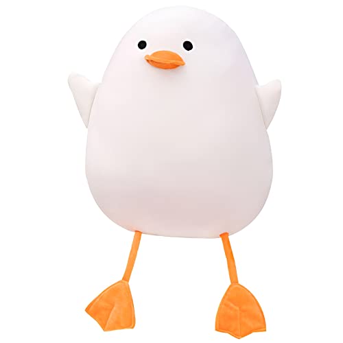 DRUNKENRIVER Cute Duck Stuffed Animals Sleeping Pillows Gifts for Girls Teens White Plushie Hugging Animal Super Soft Toys Christmas, Valentine's Day Gifts (White,13.7inches) - White - 13.7inches