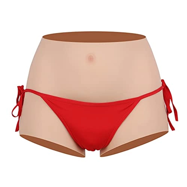 cosplay Fake Vagina Underwear Realistic Silicone Boxer Briefs for  Crossdresser