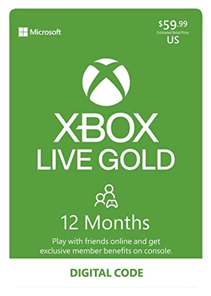 Xbox Live Gold: 12 Month Membership [Digital Code]