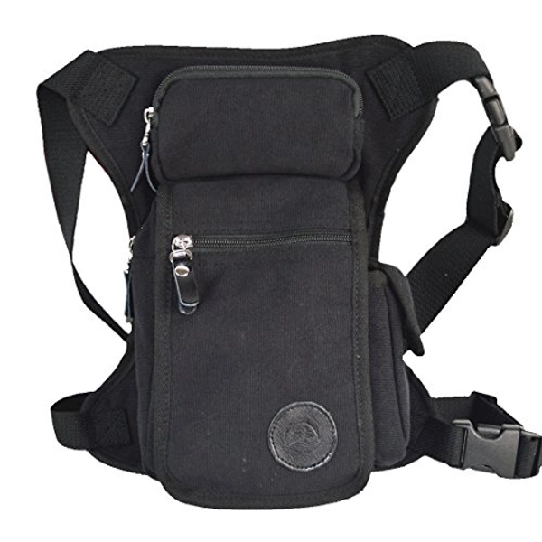 Canvas Drop Leg Bag Outdoor Travel Waist Pack Thigh Bag for Men Women Tactical Military Motorcycle Bike Multi-pocket Drop Leg Bags Pouch