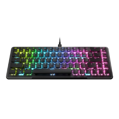 ROCCAT Vulcan II Mini – 65% Optical PC Gaming Keyboard with Customizable RGB Illumination, Detachable Cable, Button Duplicator, Aluminum Plate, 100M Keystroke Durability - Black (ROC-12-043) - Vulcan II Mini Black