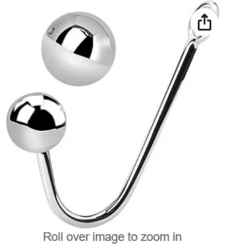 Roluck Analhaken mit 2 Austauschbar Kugeln Edelstahl Anal Hook Anal Haken für Männer Frauen Analspielzeug
