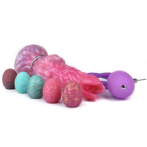 Lmgoc Außerirdischer Sporen Ovipositor Dild0 mit Eierformen, Silikon  Fantasy Alien D1ldo - C