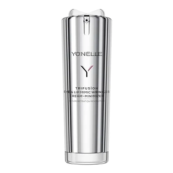 Yonelle Trifusion Gesichtscreme für Reduzierung Mimischer Falten - Feuchtigkeitscreme Gesicht - Anti Falten Crème mit Hyaluronsäure und NANODISC™ Pharma Complex 15 ml - Falten Weg Soforteffekt