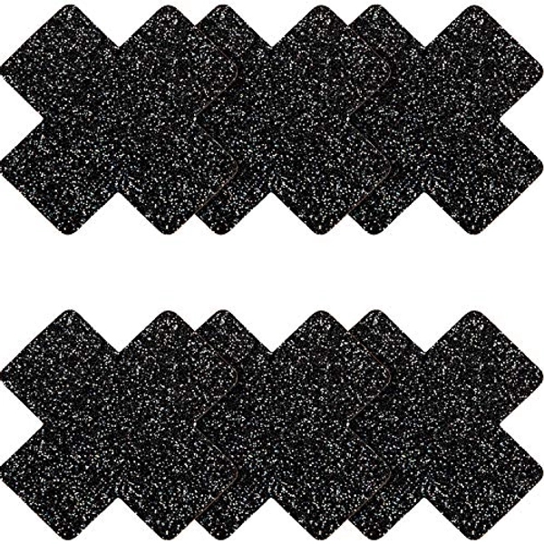 SATINIOR 6 Pairs Glitter Pasties Covers Valentine's Day Disposable Shaped Stickers