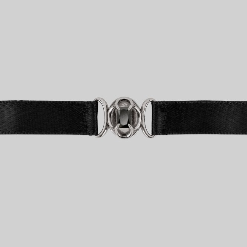Black Spinel Tudor Satin Choker Necklace